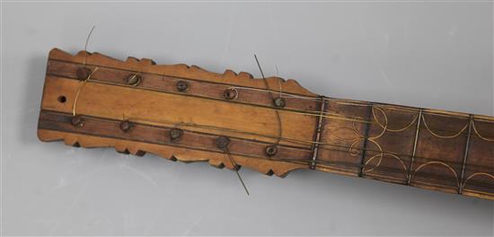 A mid 19th century Italian Chittara Battente, 91cm long